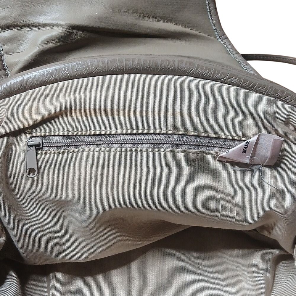 FIFTH AVENUE‎ HANDBAG TAN SHOULDER STRAP VINTAGE LEATHER - Picture 6 of 9